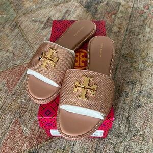 New in Box Tory Burch Malva Crystal Everly Slides Size 8
